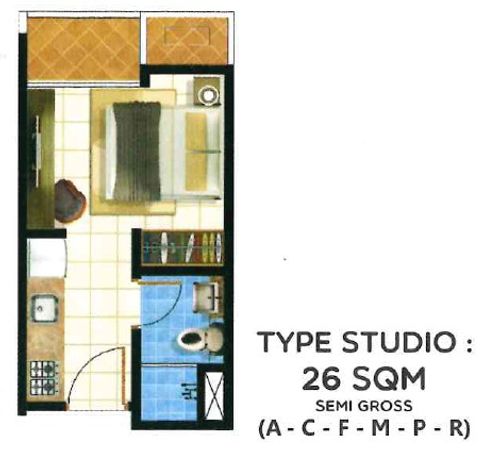 foto denah rumah tipe STE (ESPIRITU STD) perumahan TAMAN ANGGREK RESIDENCES