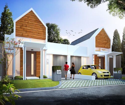 foto tampak rumah tipe 54/120 1 lantai Tahap 2 perumahan Garden Residence