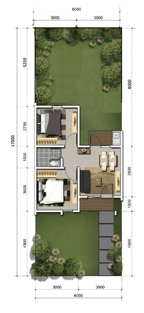foto denah rumah tipe Maple perumahan CITRAGRAND SENYIUR CITY SAMARINDA