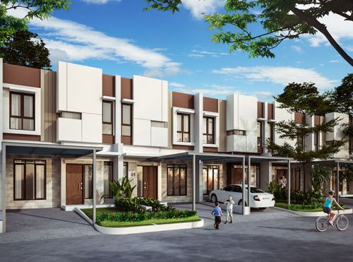 foto tampak rumah tipe MIDIA perumahan Metland Cileungsi Sektor 4