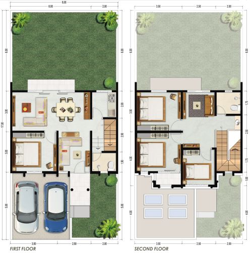 foto denah rumah tipe NOBILIS perumahan GREEN ORCHID RESIDENCE
