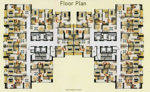 foto denah rumah tipe 1 Bedroom perumahan The Mansion at Dukuh Golf Kemayoran