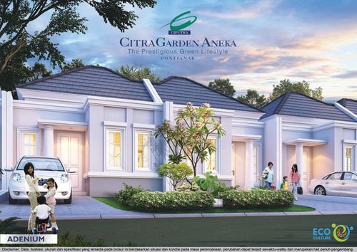 foto tampak rumah tipe ADENIUM-1A BLOK G02 Nomor 03 perumahan CITRAGARDEN ANEKA