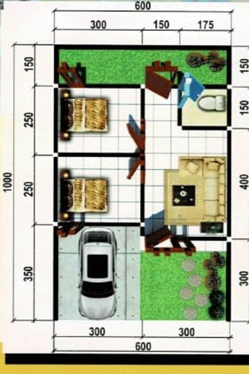 foto denah rumah tipe 30/60 perumahan MUSTIKA PRISMA LAND