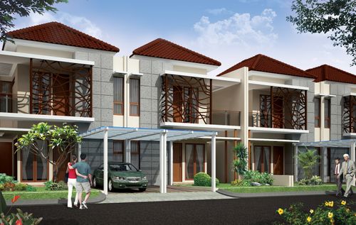 foto tampak rumah tipe Wedari perumahan IX.3-03 RUKO ARANA KHI