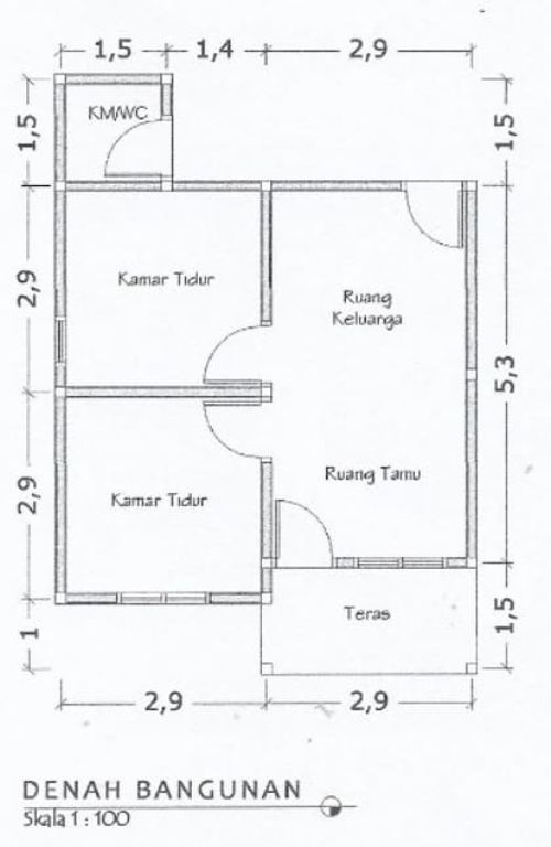 foto denah rumah tipe 36 perumahan GRAHA PERMATA INDAH 11