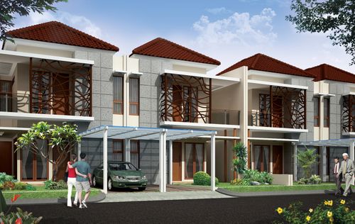 foto tampak rumah tipe Wedari Hoek perumahan IX.3-03 RUKO ARANA KHI