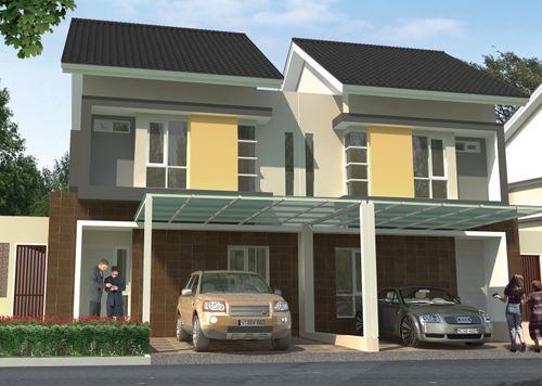 foto tampak rumah tipe Amala perumahan SA7.15-22 CLUSTER SAMATA KHI