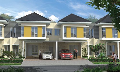 foto tampak rumah tipe Azura perumahan SA3.7-21 CLUSTER ADARA KHI