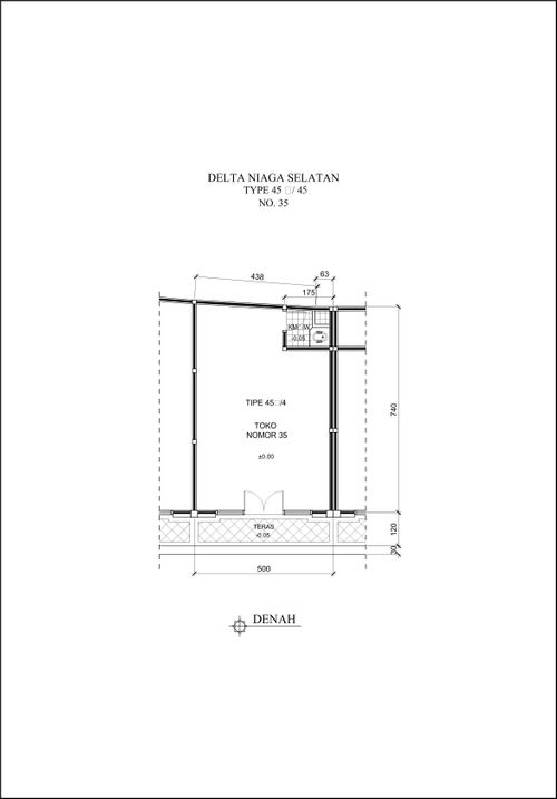 foto denah rumah tipe DELTA NIAGA SELATAN-35 perumahan DELTA SARI BARU