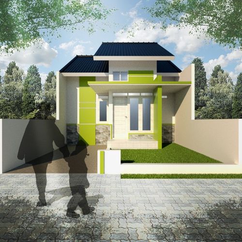 foto tampak rumah tipe 36/84 perumahan Indah Sejahtera Golf Residence