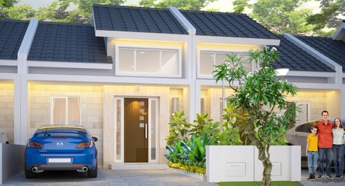 foto tampak rumah tipe NEW AZALEA perumahan TAMAN WISATA REGENCY