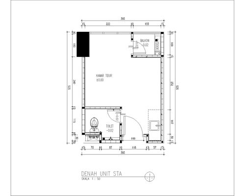 foto denah rumah tipe Studio A perumahan Grand Taman Melati Margonda 2