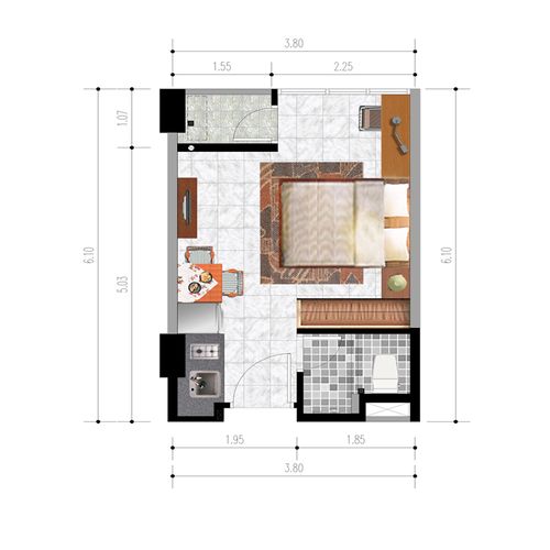 foto tampak rumah tipe Studio B perumahan Grand Taman Melati Margonda 2