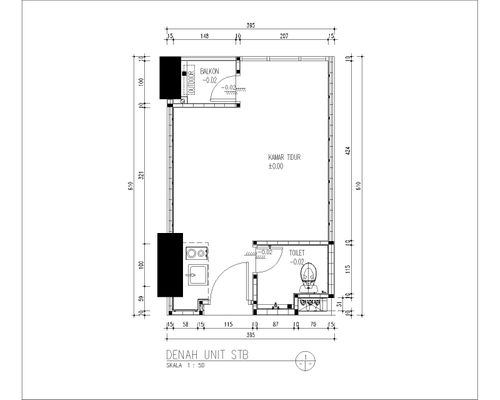 foto denah rumah tipe Studio B perumahan Grand Taman Melati Margonda 2