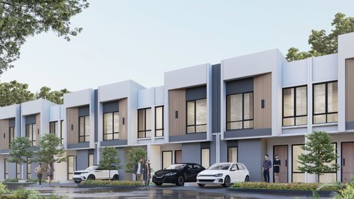 foto tampak rumah tipe 72/56 perumahan Prive Hills Residence
