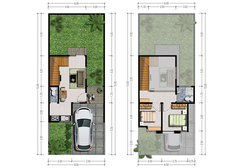foto denah rumah tipe Lavana perumahan CLUSTER LAVESH KHI