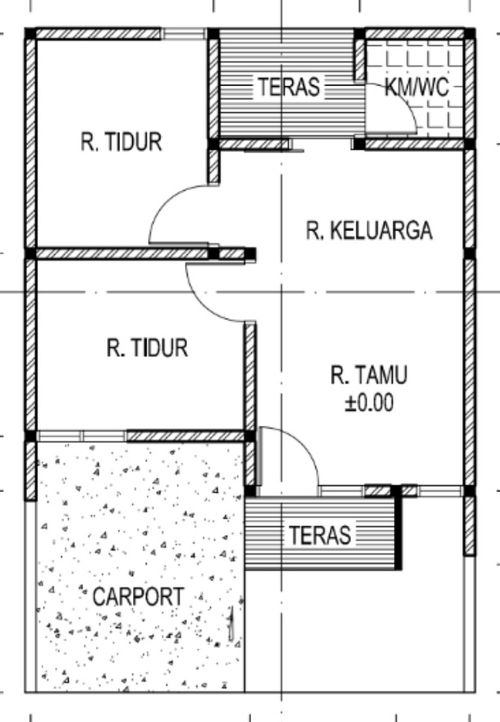 foto denah rumah tipe Komersil perumahan Purwanegara Estate