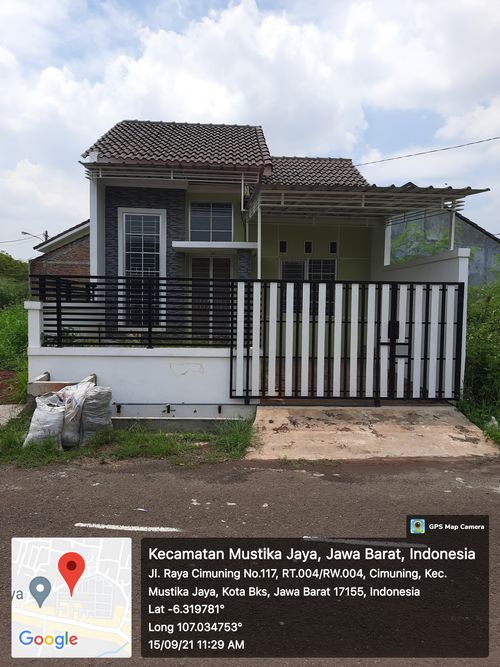 foto tampak rumah tipe 38/66 perumahan Permata Wisata