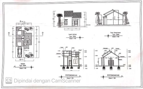 foto denah rumah tipe 36/84 perumahan GRIYA HARMONI BANGSRING