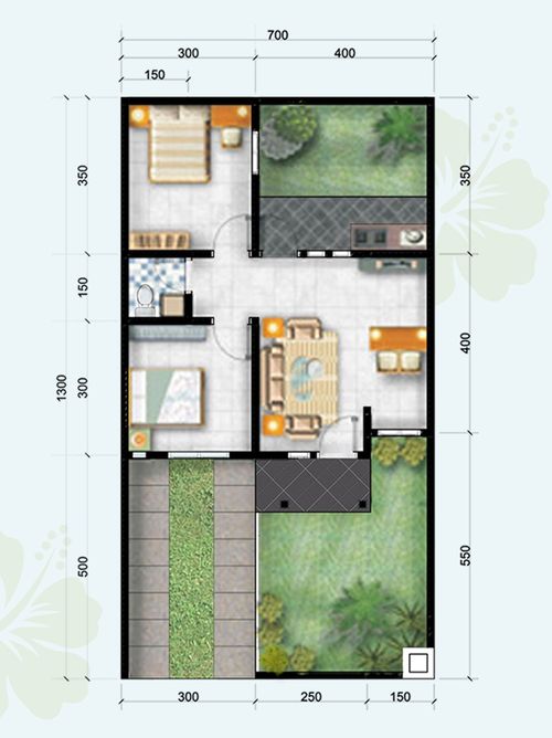 foto denah rumah tipe SAKURA (45x91) perumahan TAMAN ANGGUN SEJAHTERA 4