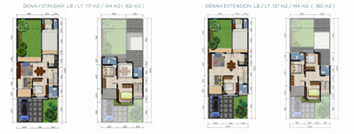 foto denah rumah tipe LAVANDE-2 STD perumahan CITRA ECOPOLIS RAYA - CLUSTER BELLE FLEUR