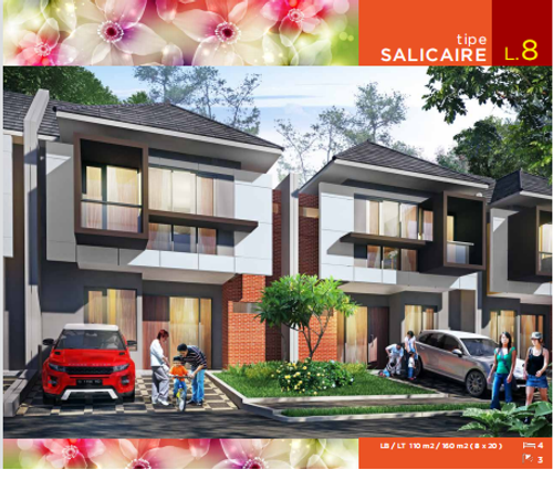 foto tampak rumah tipe SALICAIRE perumahan CITRA ECOPOLIS RAYA - CLUSTER BELLE FLEUR