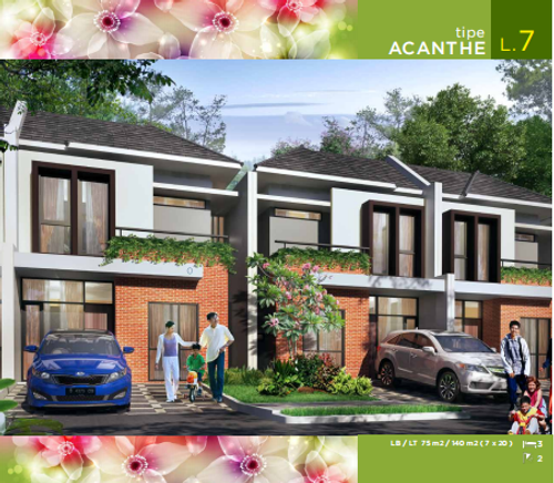 foto tampak rumah tipe ACHANTE perumahan CITRA ECOPOLIS RAYA - CLUSTER BELLE FLEUR