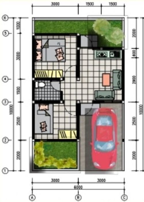 foto denah rumah tipe T. 36/60 perumahan GRAND PURWADADI RESIDENCE