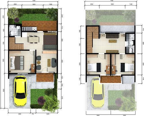 foto denah rumah tipe CECILIA perumahan PERMATA PARKVIEW
