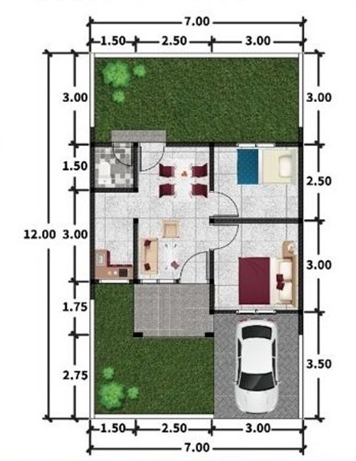 foto denah rumah tipe 36 perumahan SAPPHIRE REGENCY BREBES