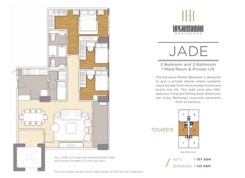 foto denah rumah tipe JADE perumahan HEGARMANAH RESIDENCE APARTMENT