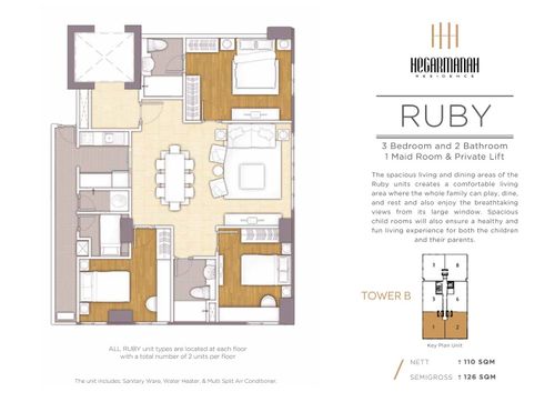 foto denah rumah tipe RUBY perumahan HEGARMANAH RESIDENCE APARTMENT