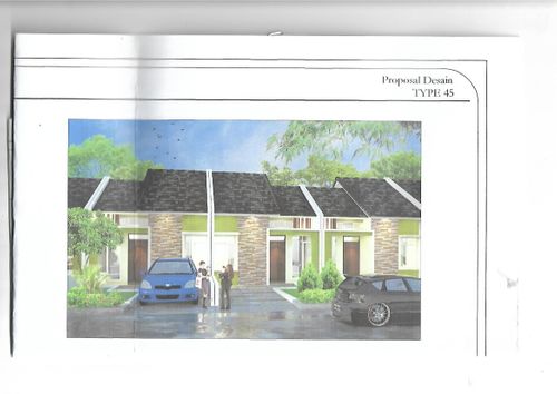 foto tampak rumah tipe 45/90 perumahan Bukit Cimanggu City