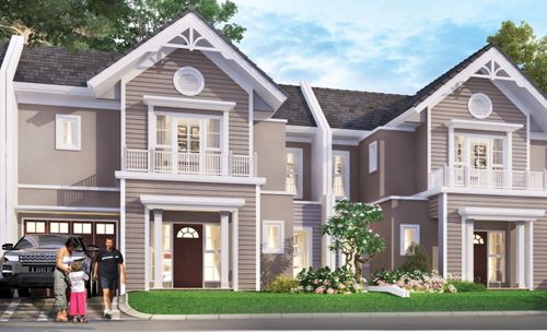 foto tampak rumah tipe AZALEA perumahan CLUSTER CEMPAKA,SUVARNA PADI.