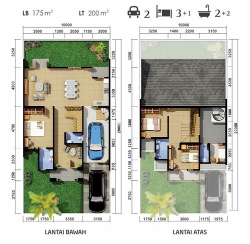 foto denah rumah tipe AZALEA+ perumahan CLUSTER CEMPAKA,SUVARNA PADI.