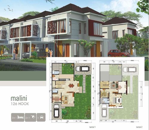 foto tampak rumah tipe Malini perumahan IX.3-03 RUKO ARANA KHI