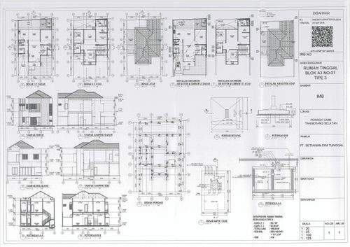 foto denah rumah tipe A perumahan Fortunia Residences