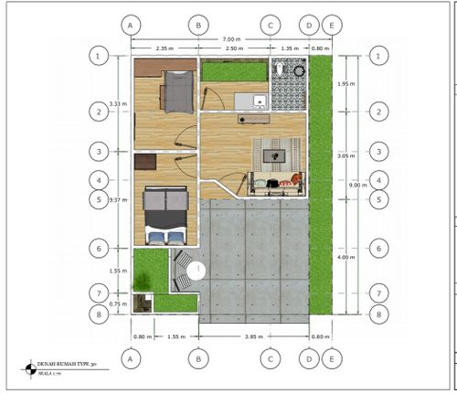 foto denah rumah tipe Subsidi perumahan Mekarjaya Residence