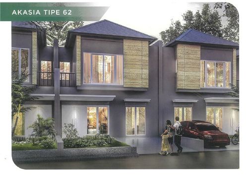 foto tampak rumah tipe 62 perumahan cluster akasia