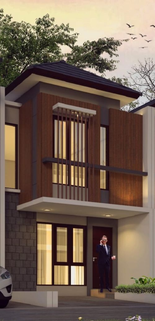 foto tampak rumah tipe Jardine perumahan The Patio Residence
