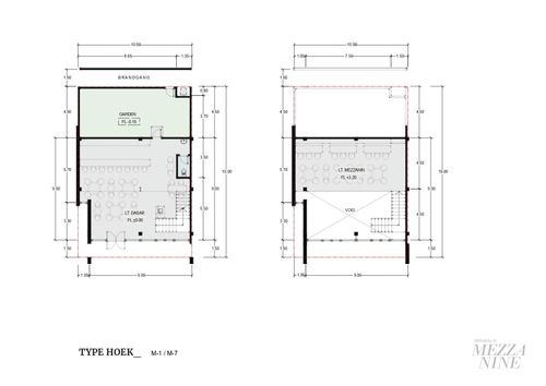foto denah rumah tipe Mezzanine Hoek perumahan Kota Baru Srivijaya