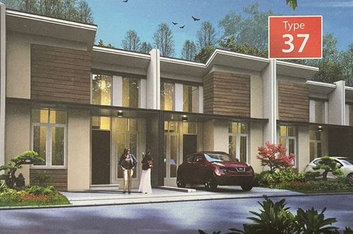 foto tampak rumah tipe Hook 37/72 perumahan Royal Sentraland