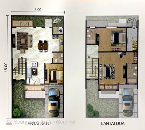 foto denah rumah tipe PAPYRUS (120/163) perumahan CONCERTO BEACH & ORCHESTRA BEACH - GOLF ISLAND