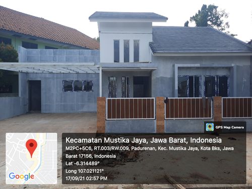 foto tampak rumah tipe 60 Green Village perumahan DUKUH ZAMRUD