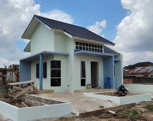 foto tampak rumah tipe 54/121 perumahan PASUNDAN LAND
