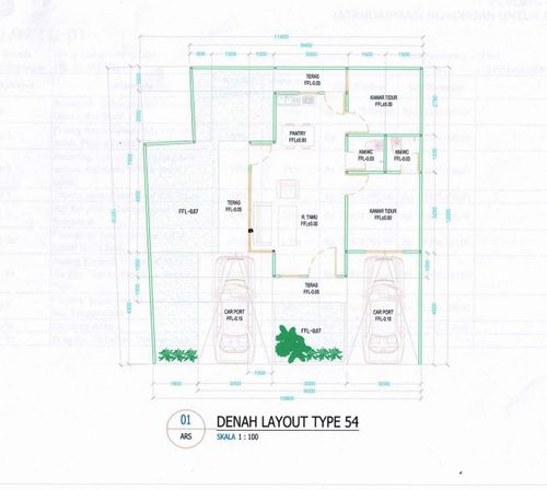 foto denah rumah tipe 54/121 perumahan PASUNDAN LAND