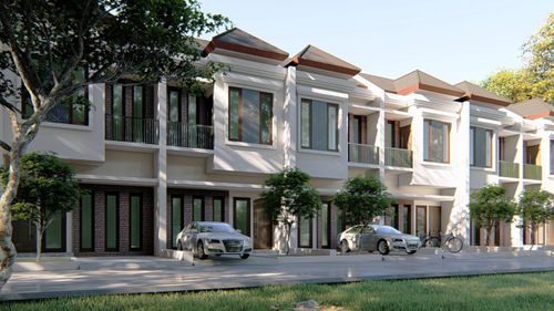 foto tampak rumah tipe 45/64 perumahan BAMBU KUNING RESIDENCE