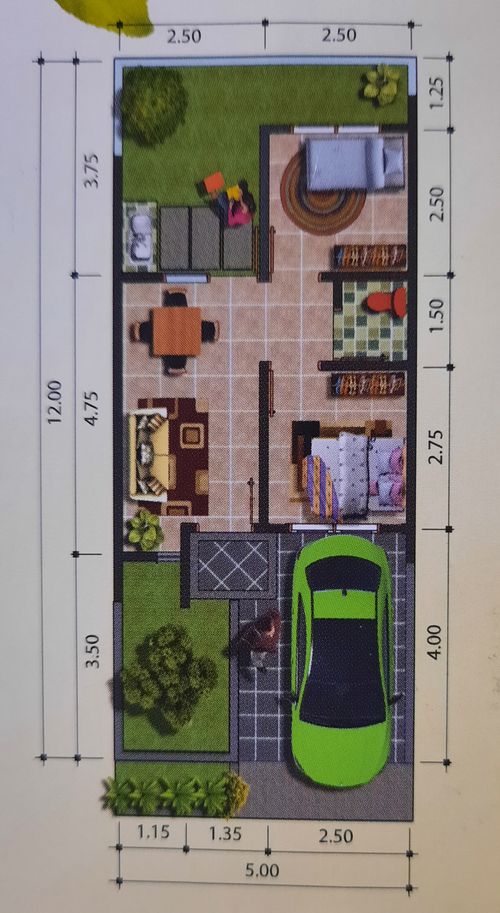 foto denah rumah tipe 30/60 perumahan Permata Legenda 3