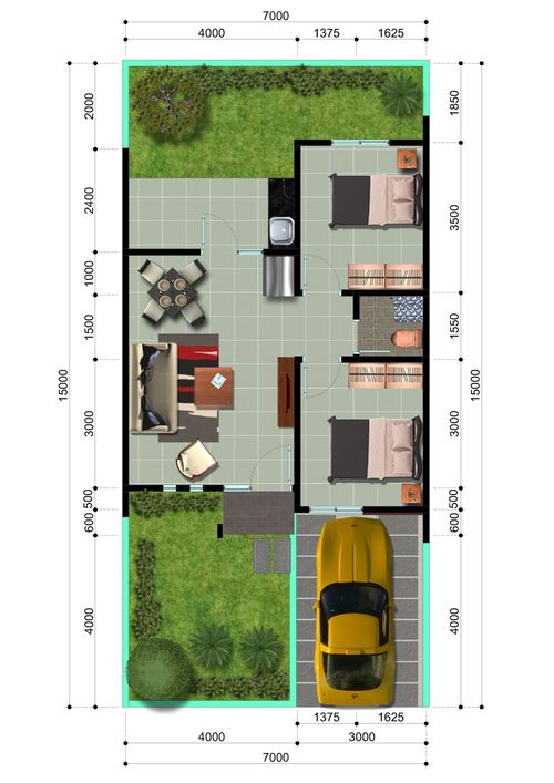 foto denah rumah tipe 50/105 ZONA 1 perumahan Permata Legenda 3